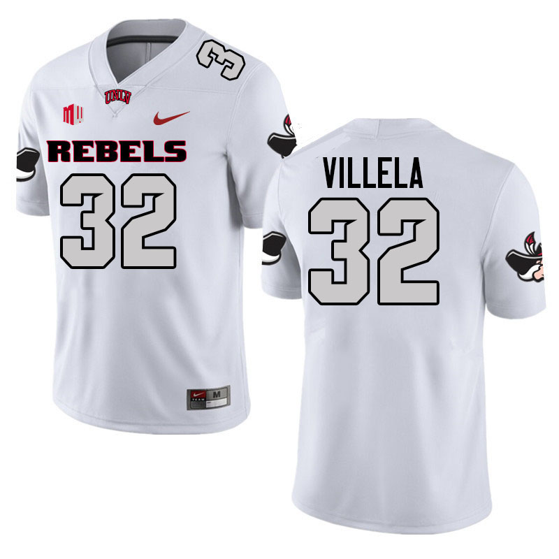 #32 Ramon Villela UNLV Rebels College Football Jerseys-Retro White #32 Ramon Villela UNLV Rebels College Football Jerseys-Retro White